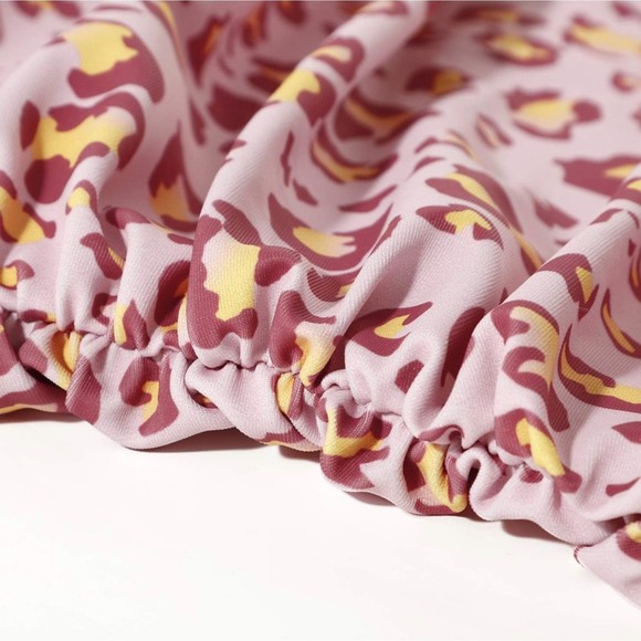 WOMEN'S Halter Tummy Control Pink Leopard Bathing Suit Small NWOT - Picture 5 of 5